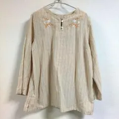 クロコダイル　М　刺繍　リネン　ブラウスのサムネイル