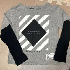 WAMWAM グレー ブラック Tシャツのサムネイル