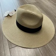 麦わら帽子 カンカン帽 ベージュハット