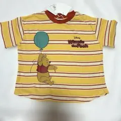 【新品】　littc リトシー　プーさん　黄色　ボーダー　半袖　Tシャツ 100のサムネイル