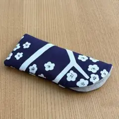めがねケース　トモタケお花×ベルギーリネン　ハンドメイド