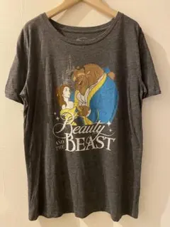 ディズニー 美女と野獣 Tシャツ グレー ヴィンテージ ユニセックス