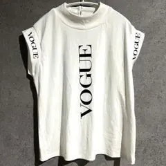シックミー カットソー ハイネック 英字 ロゴ L 白 ポリエステル デート