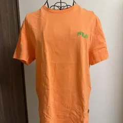 FILA オレンジ Tシャツ バックプリント