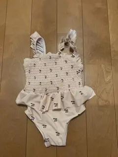 Konges Sløjd コンゲススロイド　フリル付き水着 2Y さくらんぼ柄