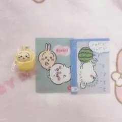 ちいかわ うさぎ モモンガ おくるみマスコットチャーム クリアカード
