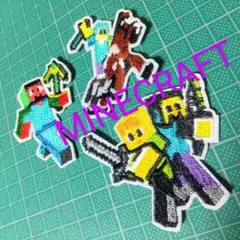 マインクラフト マイクラ 刺繍アイロンワッペン3点セットD　②