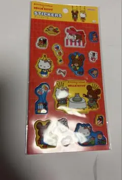 くまのがっこう ハローキティ ぷっくりシール