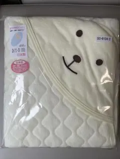 クマの顔デザイン おくるみ 83x83cm 日本製