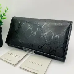 新品未使用品！　グッチ　GGインプリメ　長財布　ブラック　245908のサムネイル