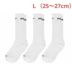 新品未開封 24ss Stussy × Nike Socks 3足組 Lサイズのサムネイル