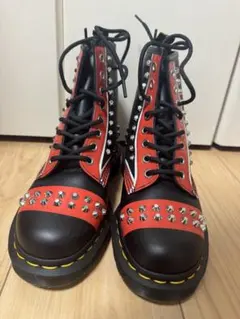 LiSA着用23㎝◎Dr.Martens 8ホールスタッズブーツ チェック 限定