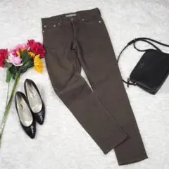 Y7733*ユナイテッドアローズ コットン パンツ カーキ グリーン