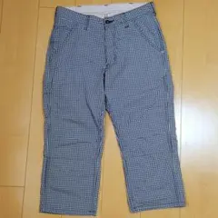 BEAMS ビームス　ギンガムチェック　クロップドパンツ　メンズ　Sサイズ