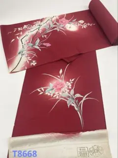 付け下げ 刺繍 ちりめん 蝋色 正絹 反物 付け下げ 反物 刺繍 反物】正絹 刺繍柄 付け下げ（薄ブルー