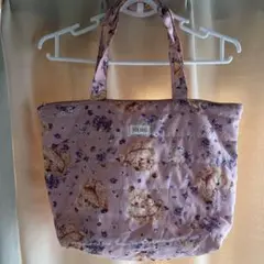 PINK HOUSE くま柄 トートバッグ　ジップ開閉