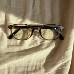 JINS ブラウン オーバルフレーム メガネ　度あり