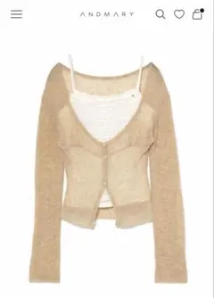 トップス ANDMARY Lotta frill set tops ivory ANDMARY Lotta frill set tops ivory - メルカリ