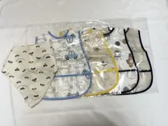 【新品未使用】お食事エプロンセット 4点セット(おまけ付き)