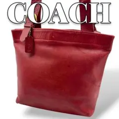 OLD COACH レッド A4収納 レディース トートバッグ 9160