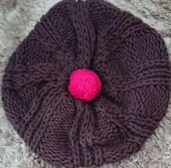 ニット ベレー帽