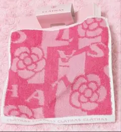 【✨即購入大歓迎✨】 CLATHAS 花柄 ピンクタオルハンカチのサムネイル