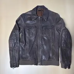 Johnbull ダークブラウン レザージャケット Lサイズ