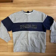 NIKE SB スウェット XXL グレー/ネイビー　ナイキ