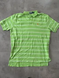 Polo by Ralph Lauren グリーン ストライプ ポロシャツ L