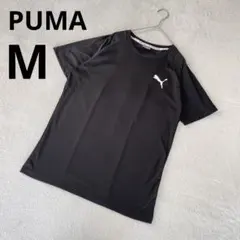 PUMA プーマ メッシュ ロゴプリント スポーツウェア 半袖 ブラック L