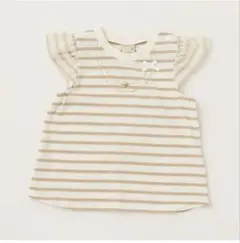美品♡petit main アイボリー ストライプ Tシャツ