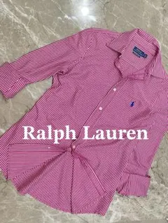 【新品】POLO ラルフローレン BD 長袖シャツ ピンク ストライプ 刺繍