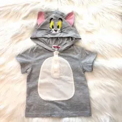 Tom and Jerry トムジェリ　フード付き半袖Tシャツ 90cmのサムネイル