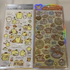 ポムポムプリン 大人の図鑑シール うるちゅるポップシール 国内正規品 新品未使用