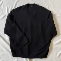 XLサイズ UNIQLO C リラックスVネックセーター BLACK