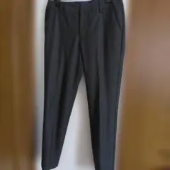 ダークグレー ストライプ スラックス