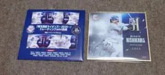 ライオンズ　トレーディングミニ色紙　直筆サイン　西川愛也