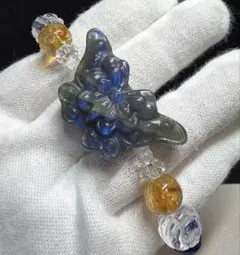 ラピスラズリ 蝶 デザイン ブレスレット