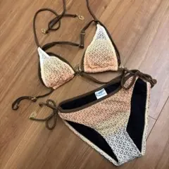 ru セパレート水着 M オレンジ/ブラウン