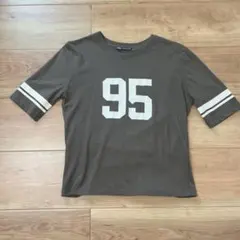 ZARA 半袖Tシャツ　茶色　Lサイズのサムネイル