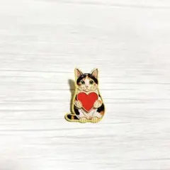 三毛猫　ミケ猫　ピンバッジ　ピンバッチ