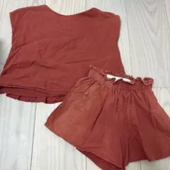 バースデイ　フリルデザイン トップス ショートパンツ セットアップ　バーガンディのサムネイル