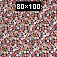 【生地②】和柄　ラメ　金彩 ☆菊模様　80cm×100cm