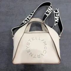 美品 ステラマッカートニー サークルロゴ ショルダー 白 マイクロ 2way