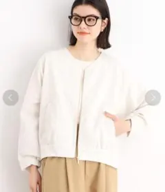 親子でおそろい　すっきりVネックブルゾン洗える　春向けのサムネイル