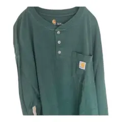Carhartt カーハート ヘンリーネックT ロンＴ グリーン 緑