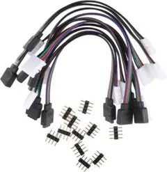 A-0678 LEDテープライト RGB コネクタ 10個セット ストリップ