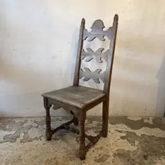 美品 スペイン アンダルシア家具 フラメンコ椅子 グリーン 手描き