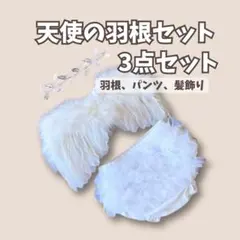 天使の羽セット 白 ハーフバースデー ベビーフォト 記念日 ニューボンフォト