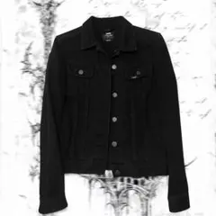短丈 ブラック デニムジャケット opium ダークコア y2k